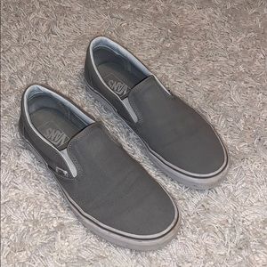 Unisex Grey Vans Slipons